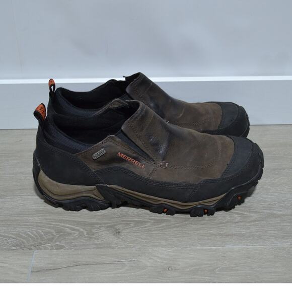 Merrell Other - Merrell Polar and Rove Moc 4" Men's Brown & Black Leather Hiking Shoes Size 11.5